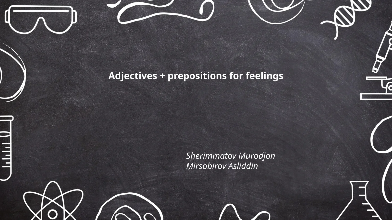 Adjectives + prepositions for feelings