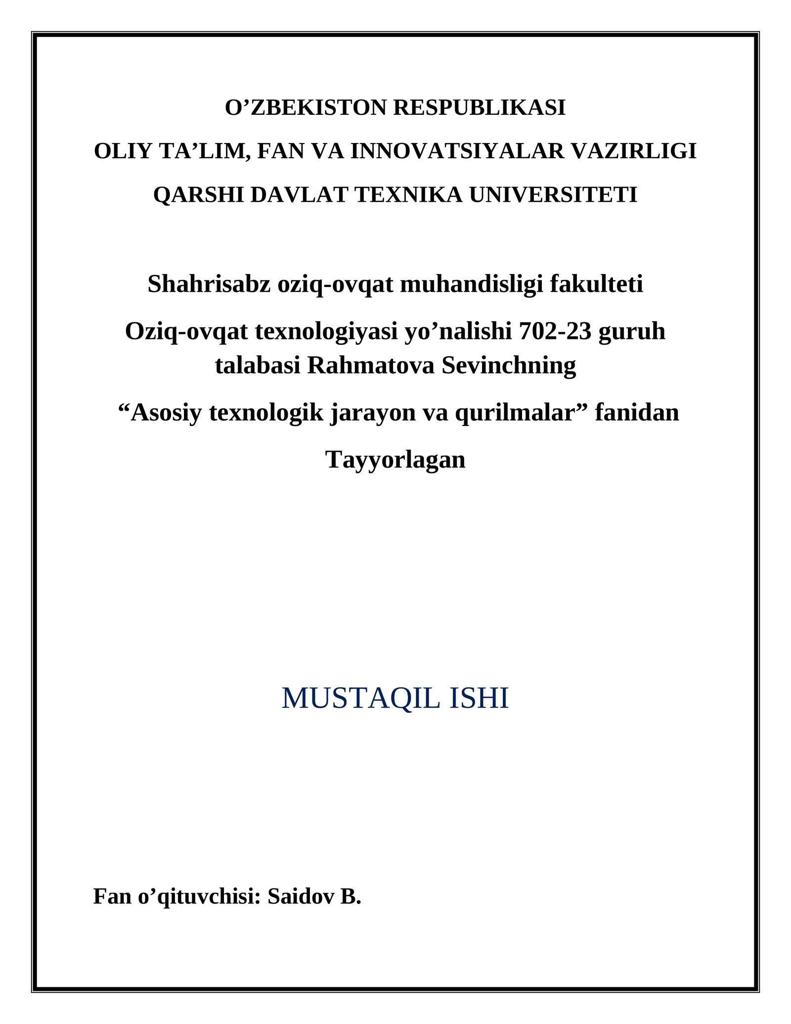 Don mahsulotlarini ekistruderlash jarayonining texnalogik sxemasi
