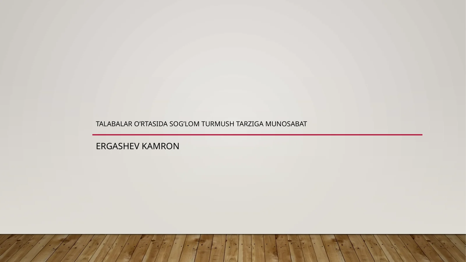Talabalar o‘rtasida sog‘lom turmush tarziga munosabat
