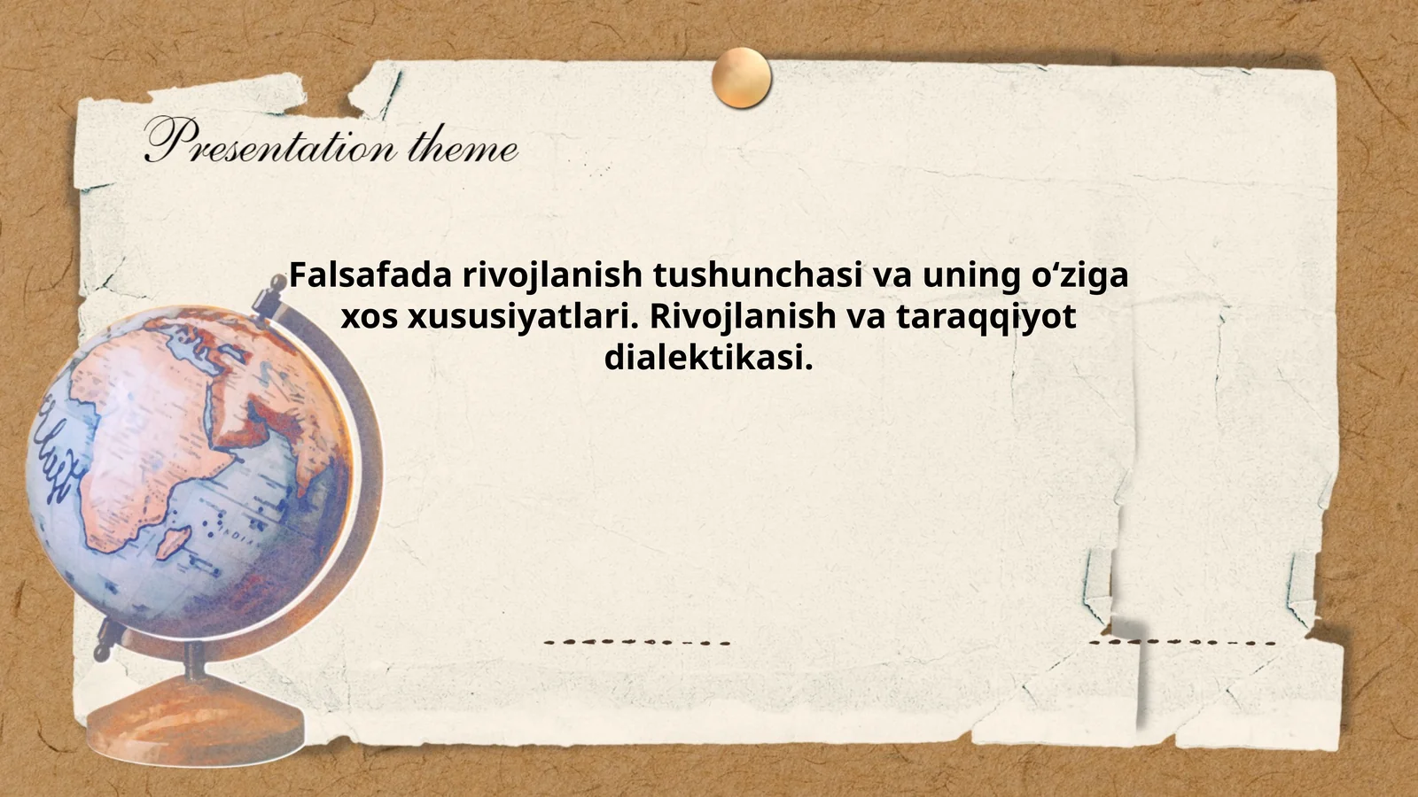 Falsafa va rivojlanish tushunchasi