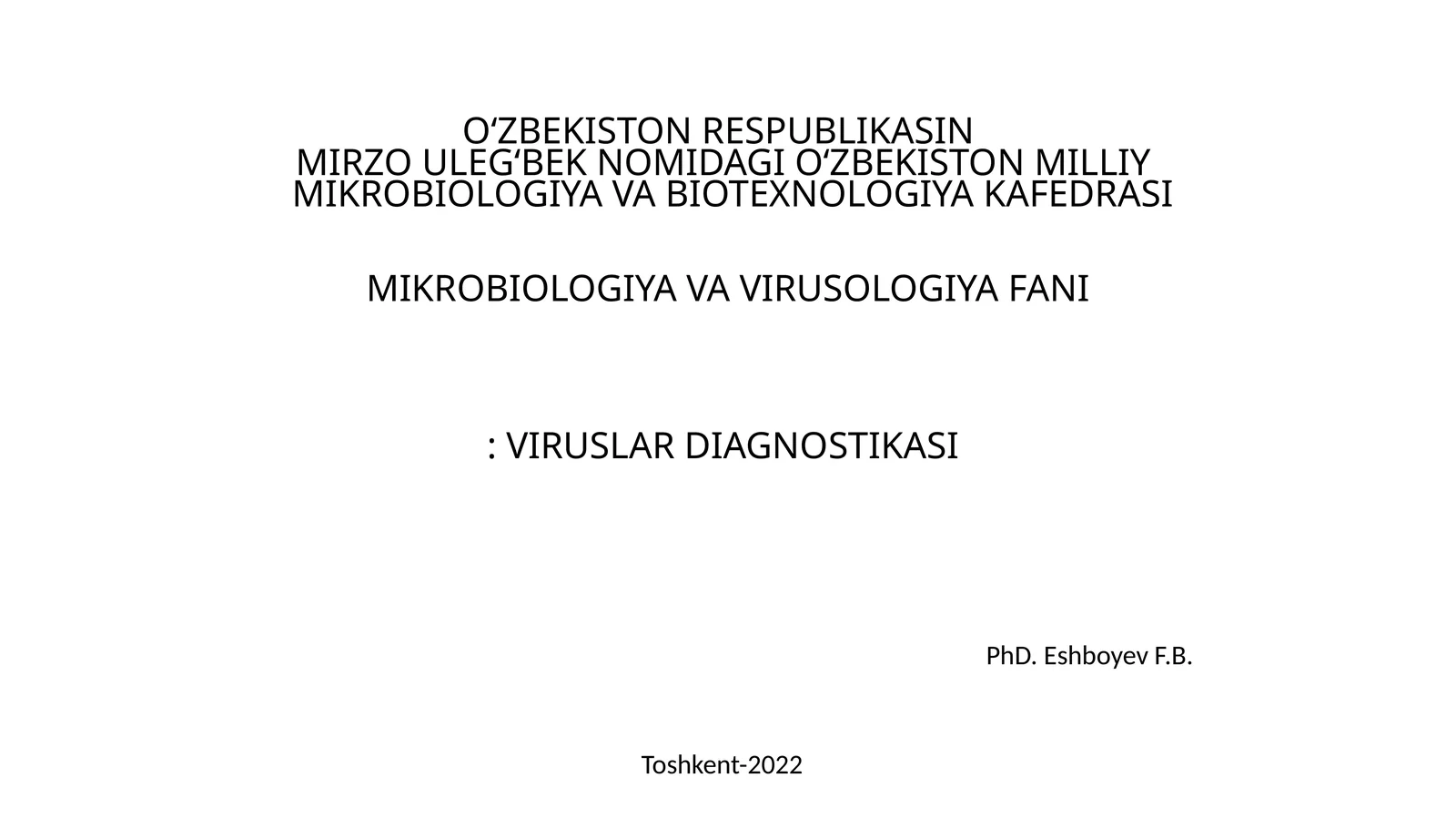 Viruslardiagnostikasi