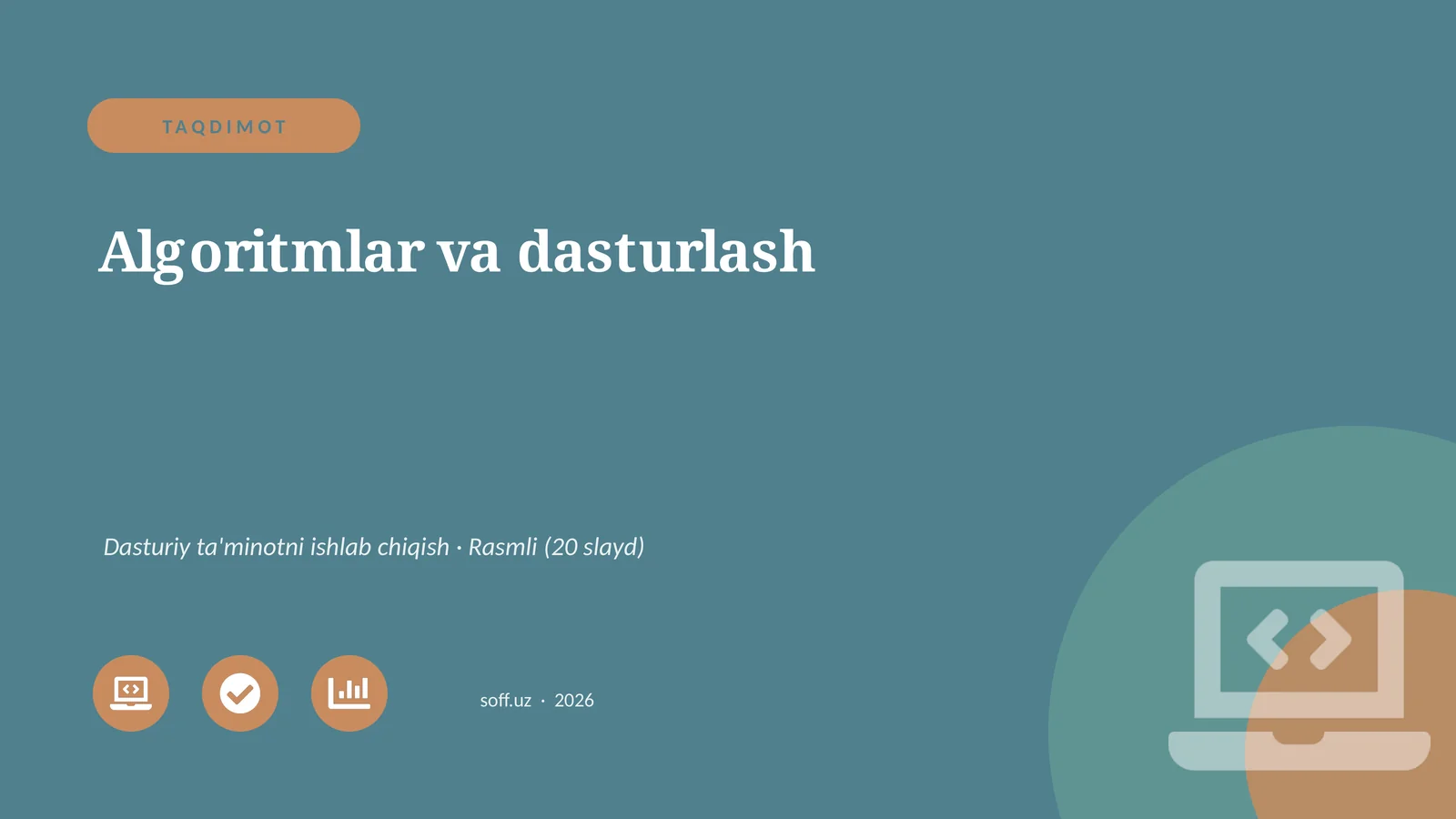 Algoritmlar va dasturlash