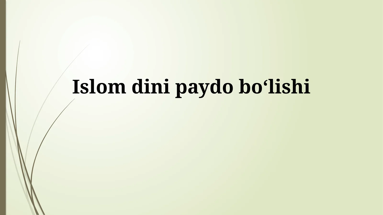 Islom dinipaydoboʻlishi