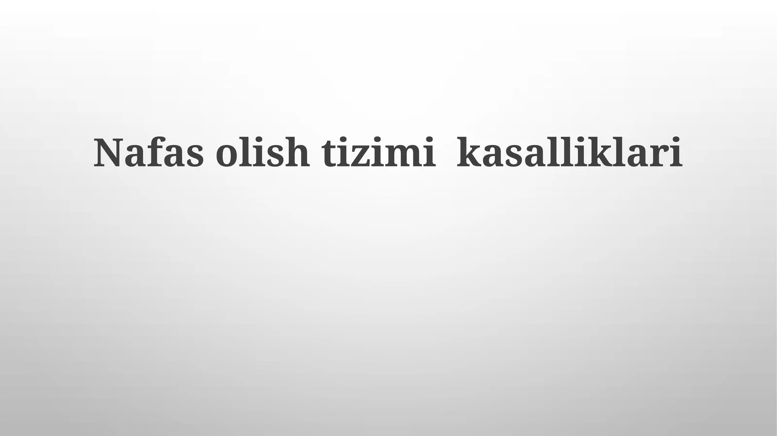 Nafasolishtizimikasalliklari