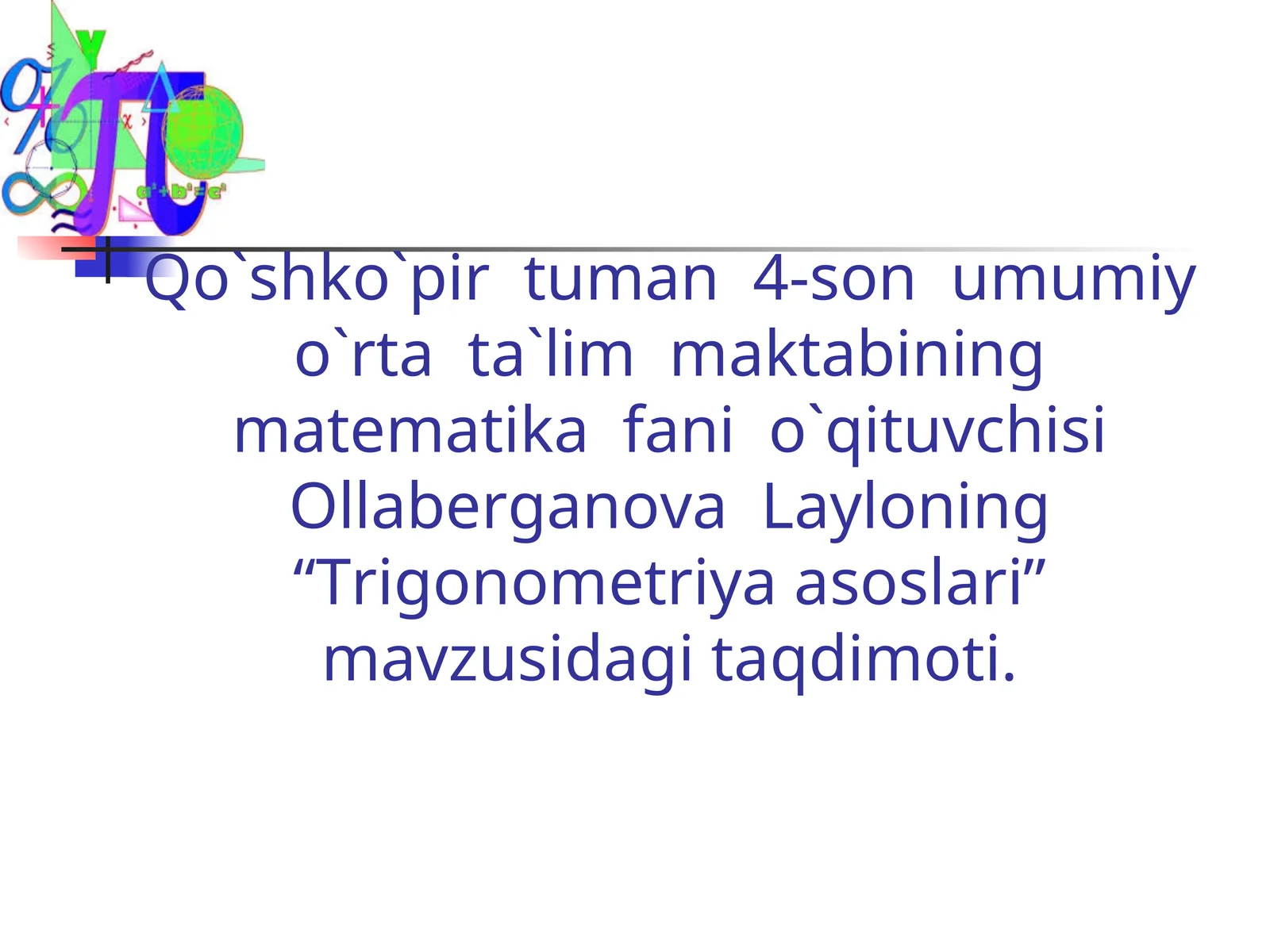 Trigonometriya asoslari