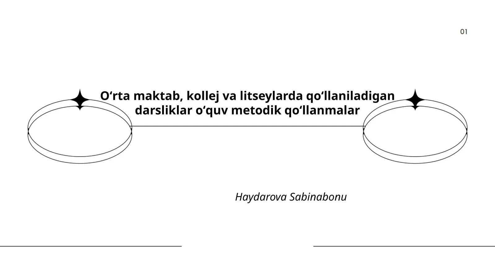 Oʻrta maktab, kollej va litseylarda qoʻllaniladigan darsliklar oʻquv metodik qoʻllanmalar