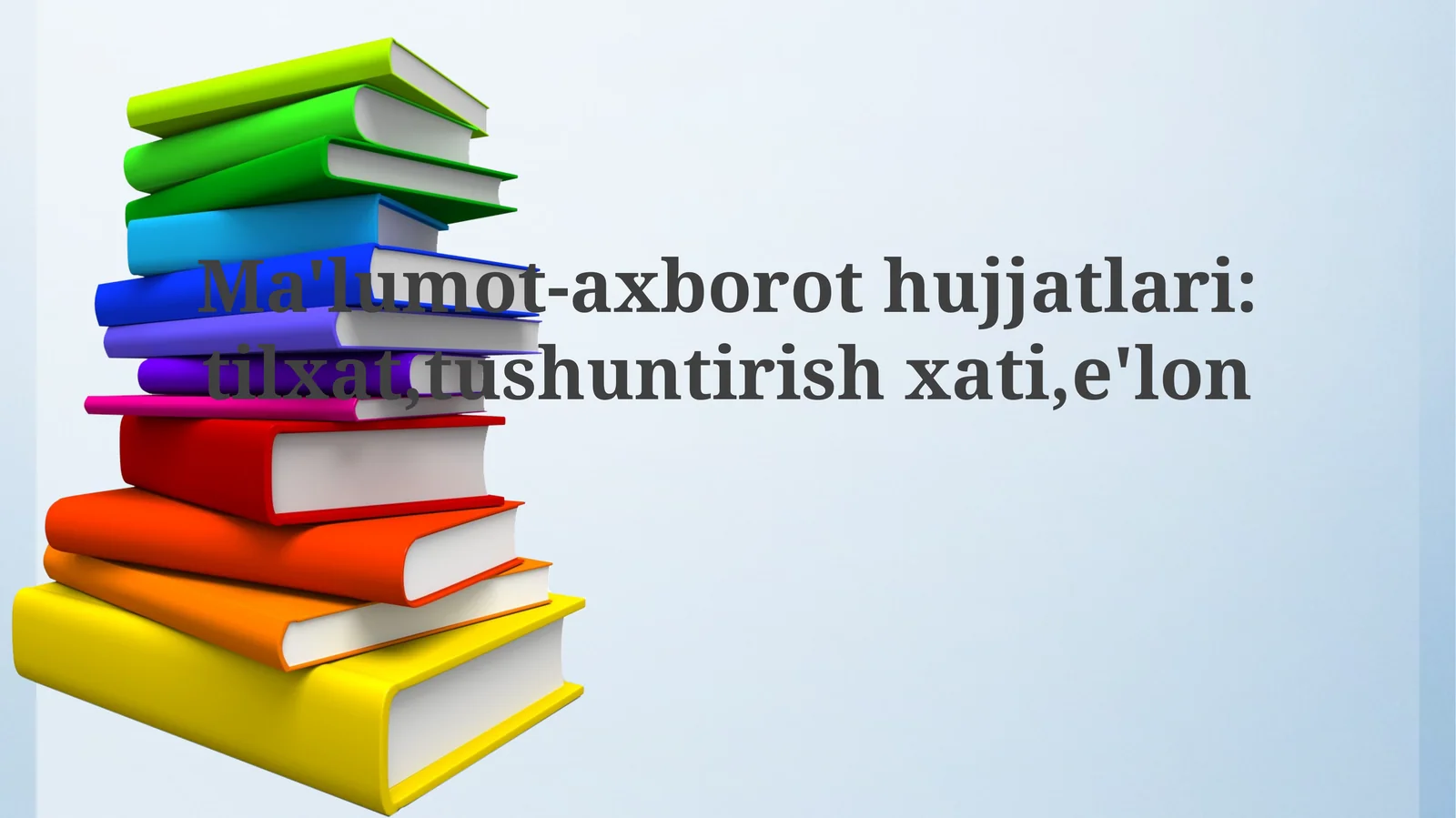 Ma'lumot-axborothujjatlari