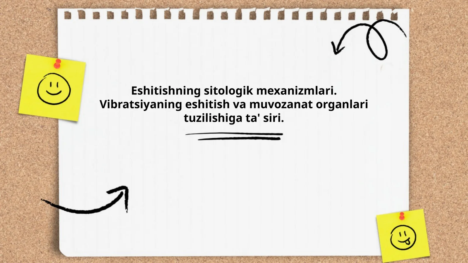 Eshitishning sitologik mexanizmlari. Vibratsiyaning eshitish va muvozanat organlari tuzilishiga ta'siri