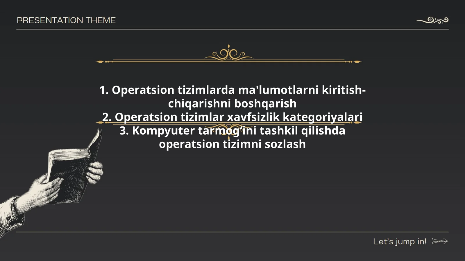 Operatsion tizimlarda ma'lumotlarni kiritish-chiqarishni boshqarish