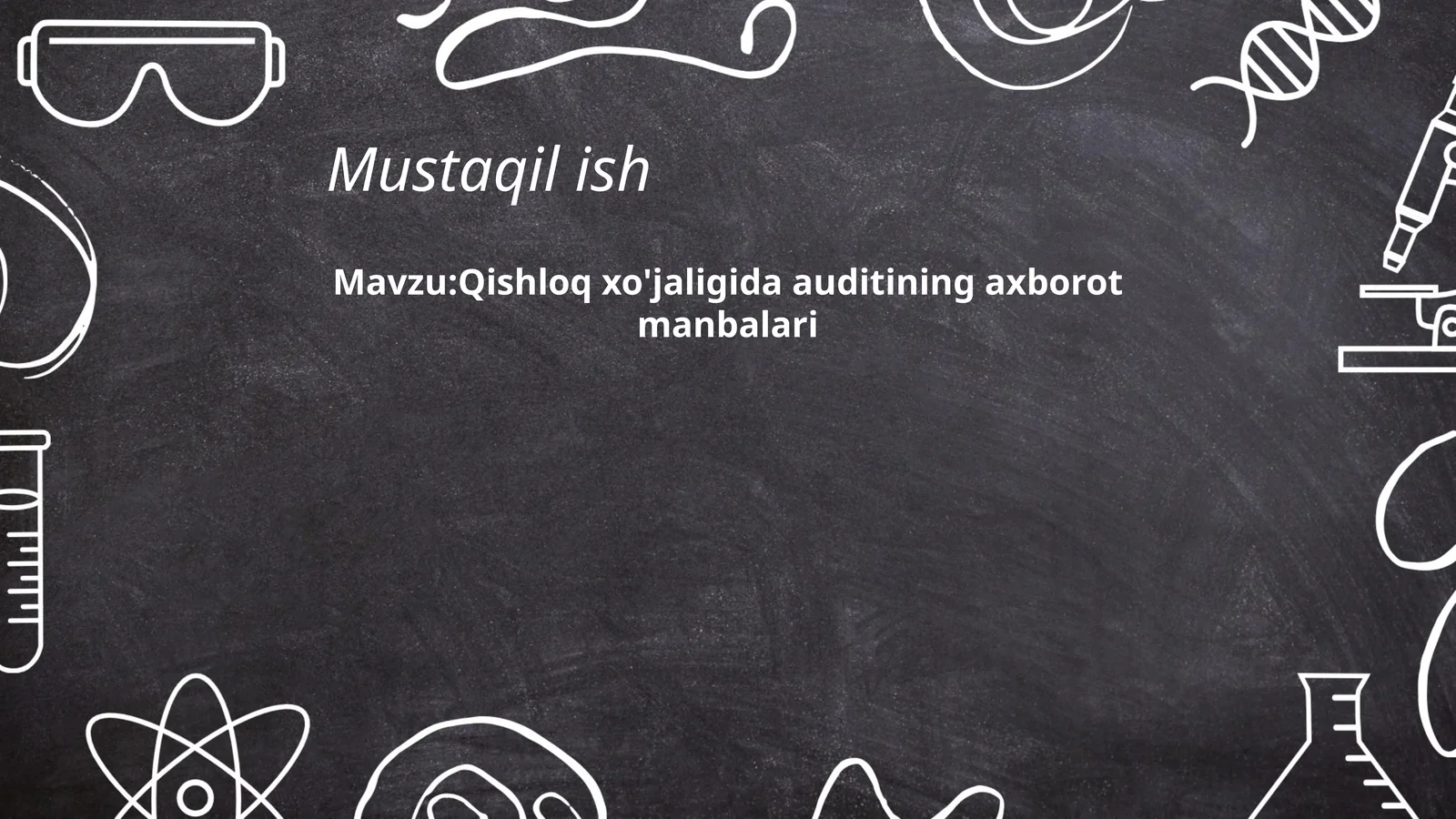 Qishloq xo'jaligida auditining axborot manbalari