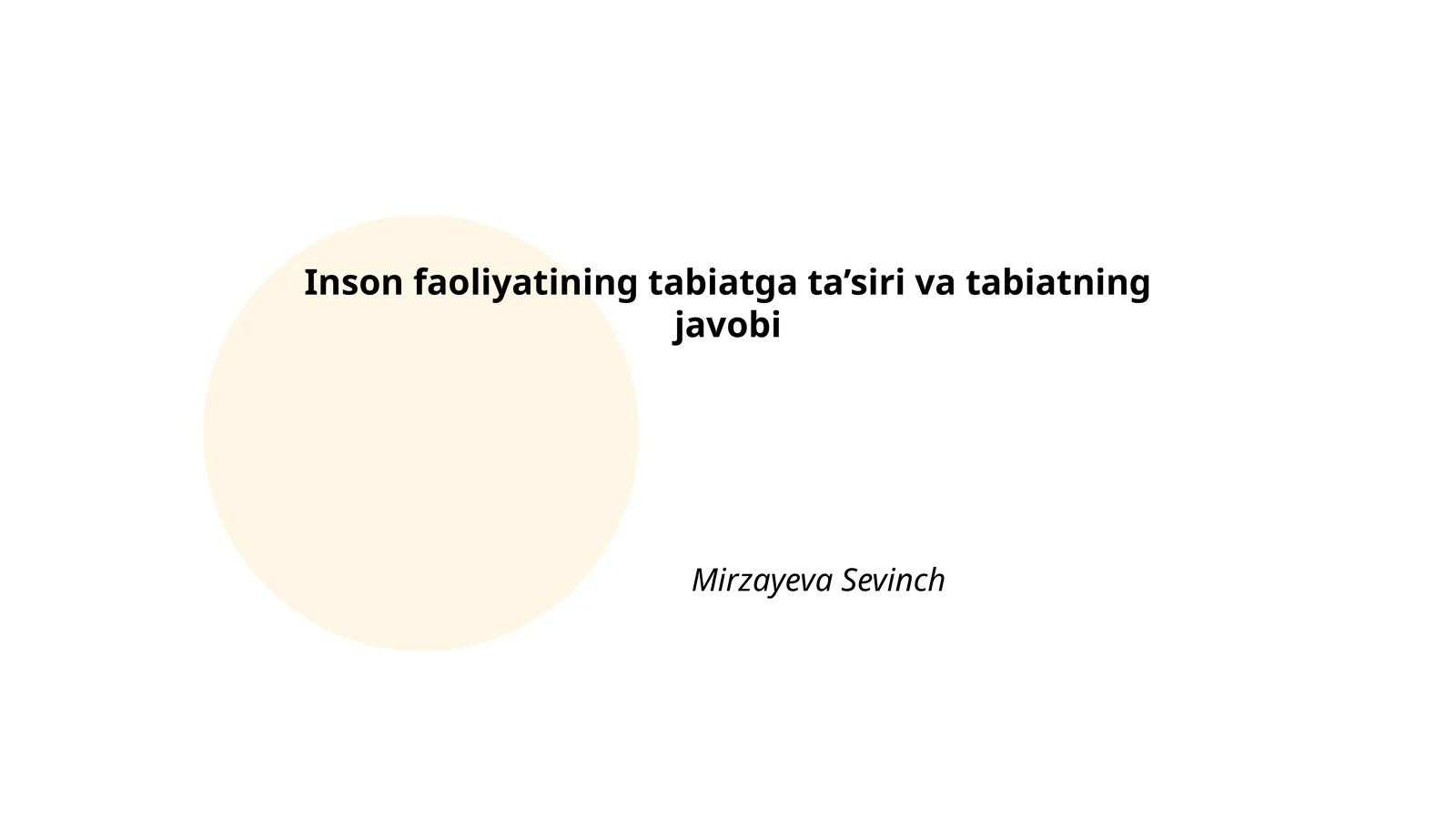 Atmosfera ifloslanishi va iqlim o'zgarishi