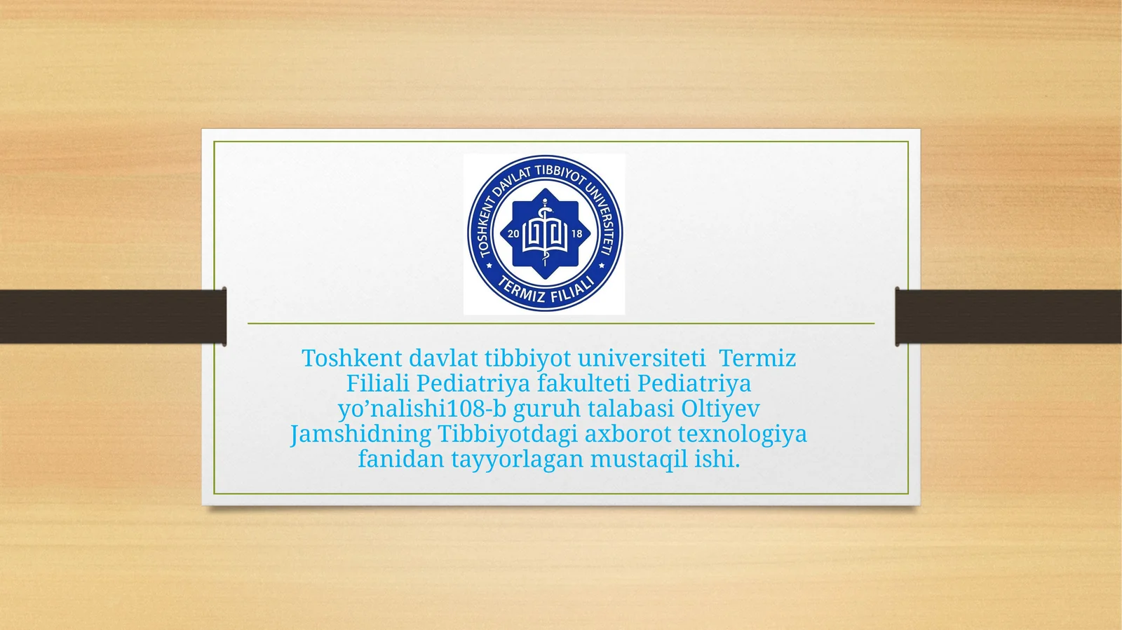 Masalalarning algoritmini tuzish va shu algoritm asosida Delphi dasturlash tilida dastur tuzish. Masalalarning algoritmini tuzish va shu algoritm asostibbiyot