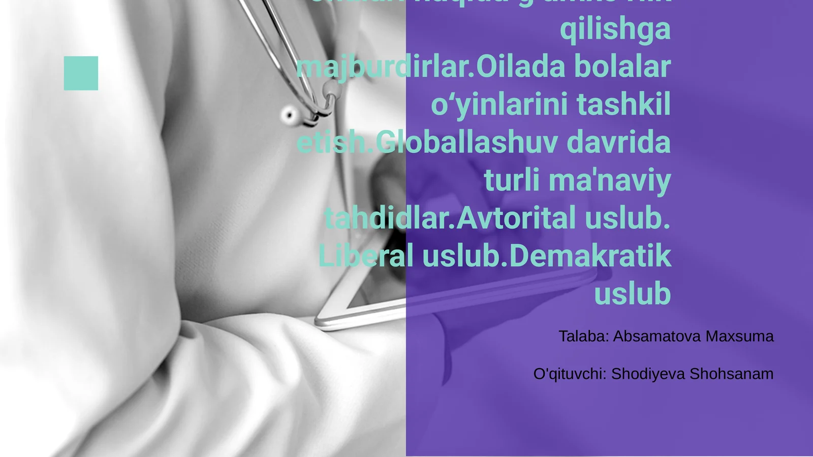 Globallashuv va Ma'naviy Tahdidlar: Yoshlarni Asrash Yoʻllari