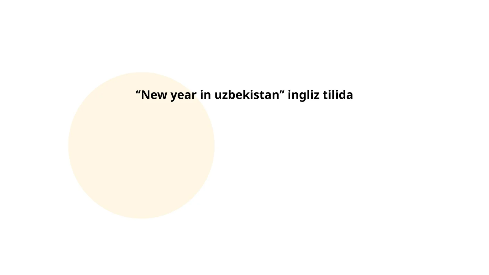 New year in uzbekistan