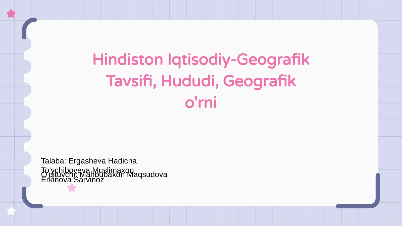 Hindiston Iqtisodiy-Geografik Tavsifi, Hududi, Geografik o'rni