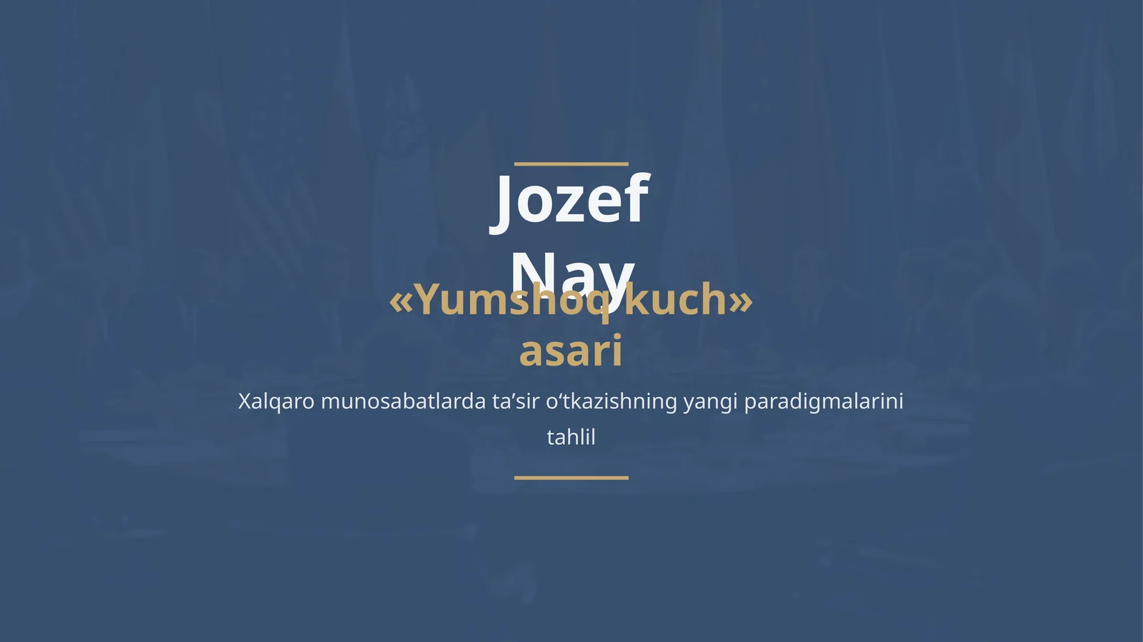 «Yumshoq kuch» asari
