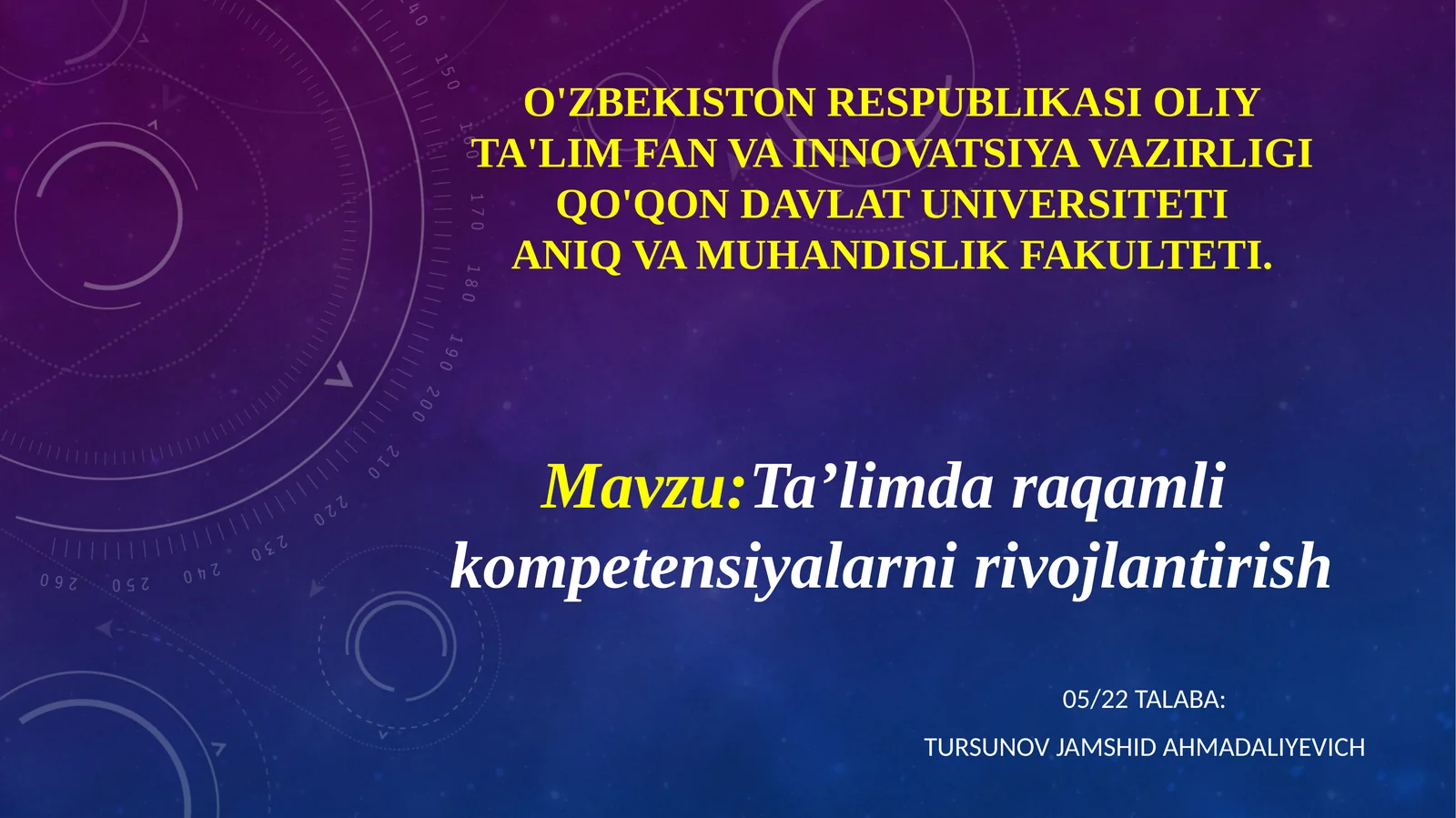 Ta’limda raqamlik kompetensiyalarni rivojlantirish