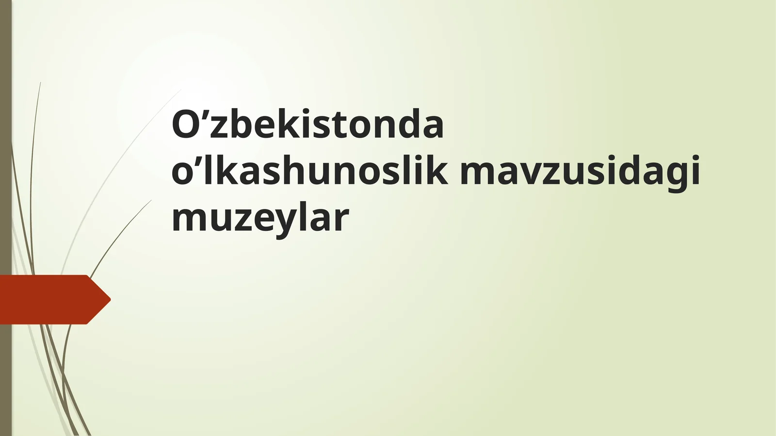 O’zbekistonda o’lkashunoslik mavzusidagi muzeylar