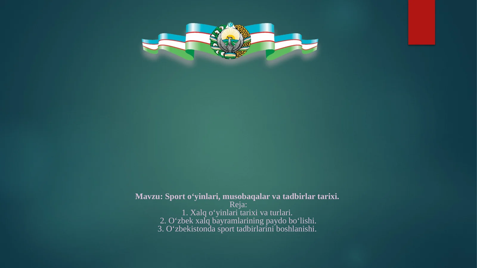 Sporto‘yinlari, musobaqalar va tadbirlar tarixi