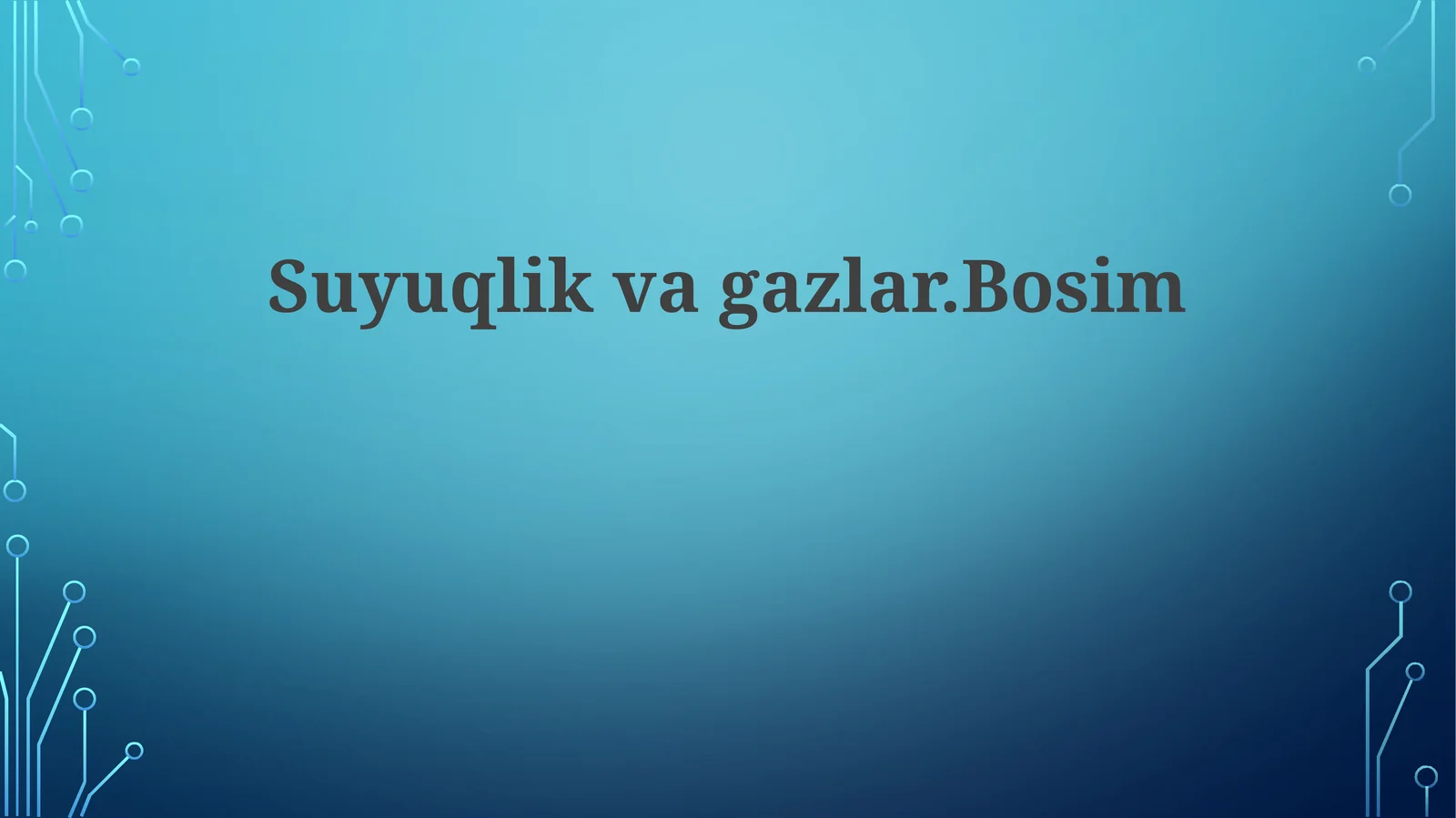 Suyuqlikvagazlar.Bosim