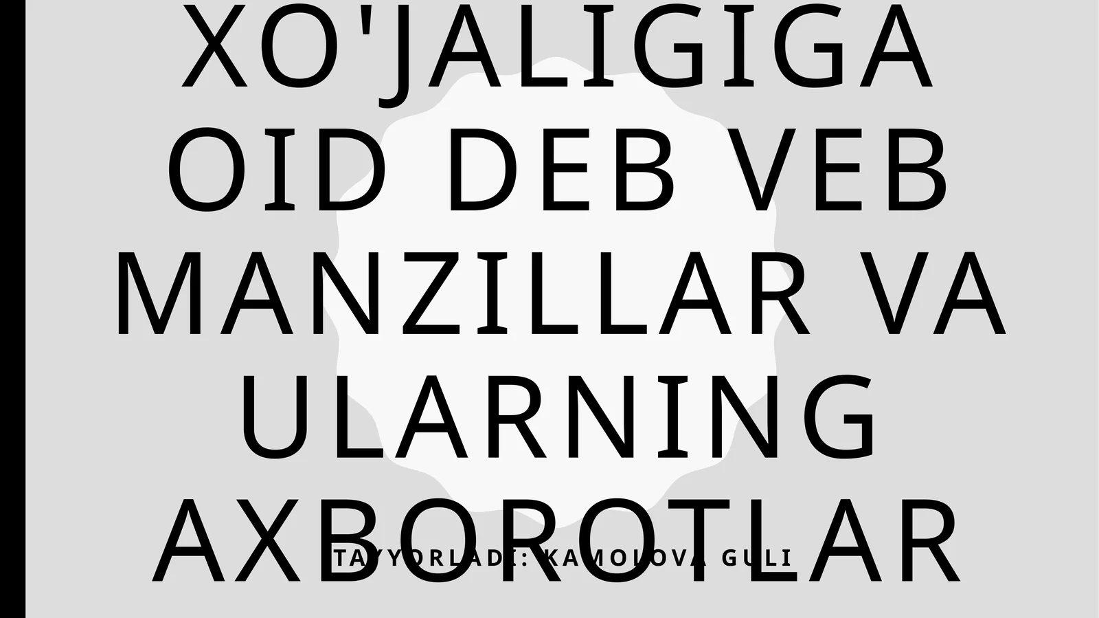 Qishloq xo'jaligiga oid deb veb manzillar va ularning axborotlarni ko'chirib olish