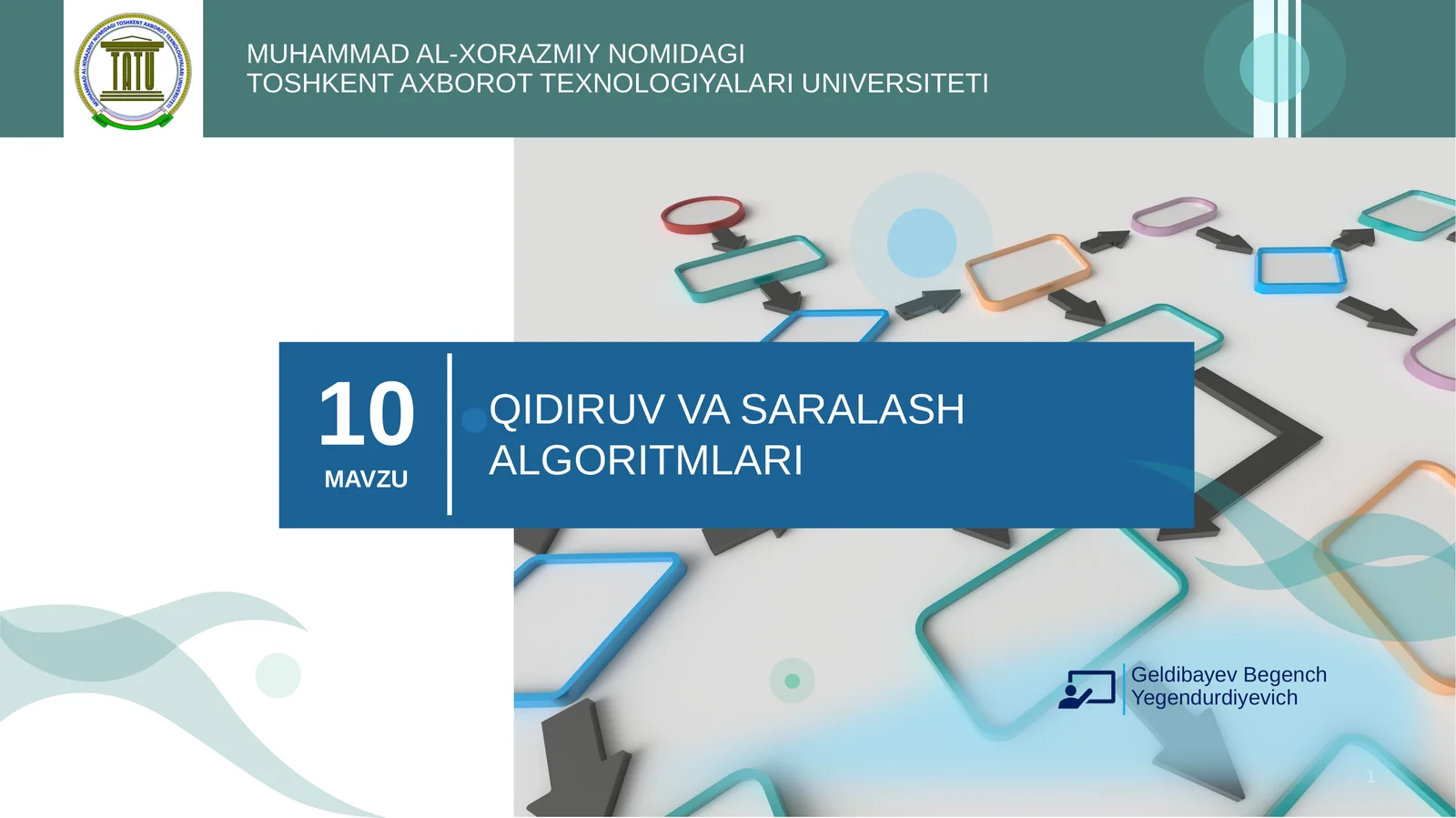 QIDIRUV VA SARALASH ALGORITMLARI