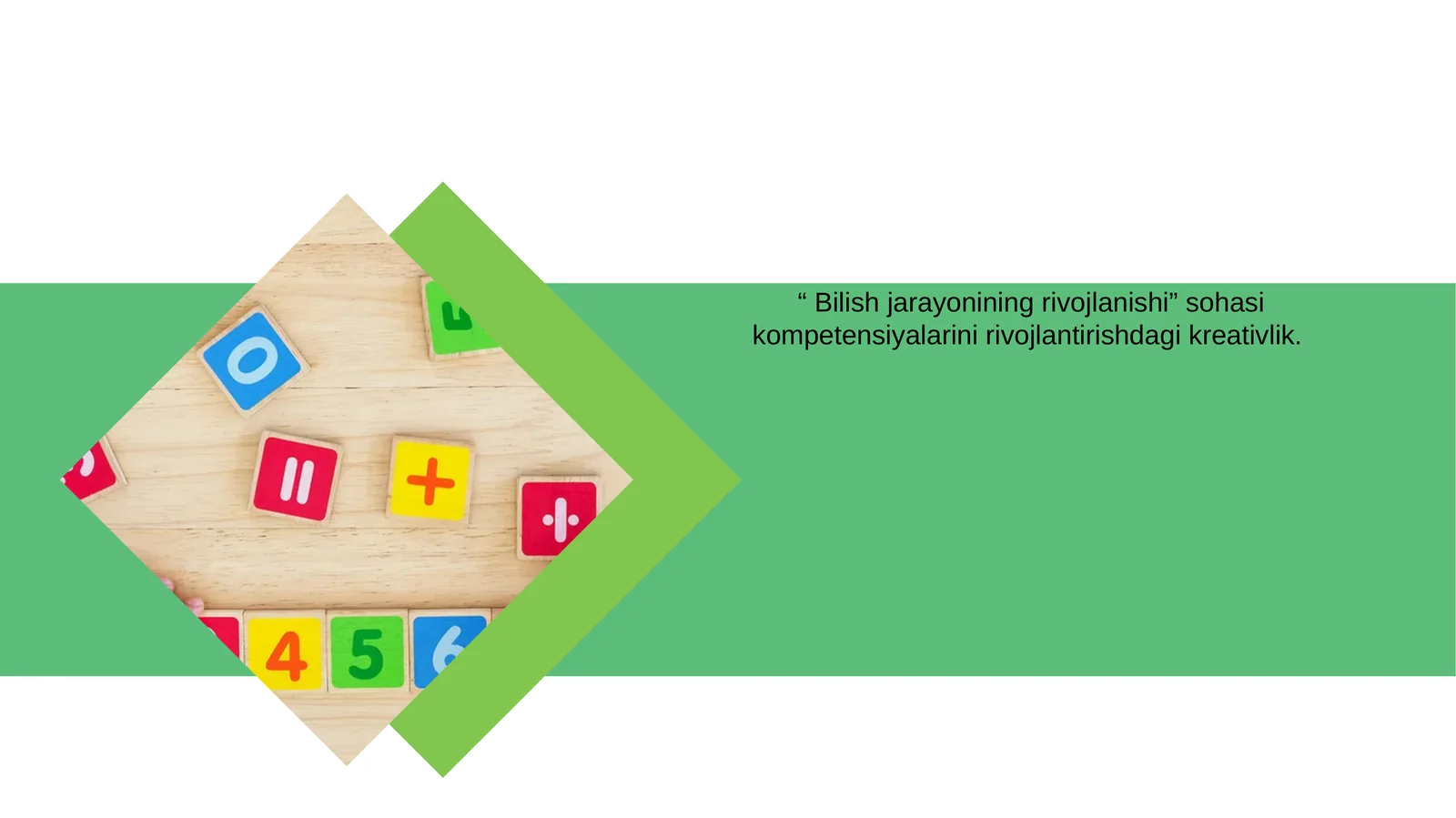 Bilish jarayonining rivojlanishi sohasi