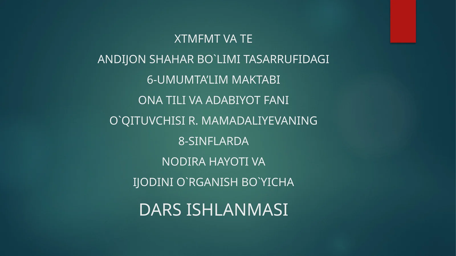 NODIRA LIRIKASI