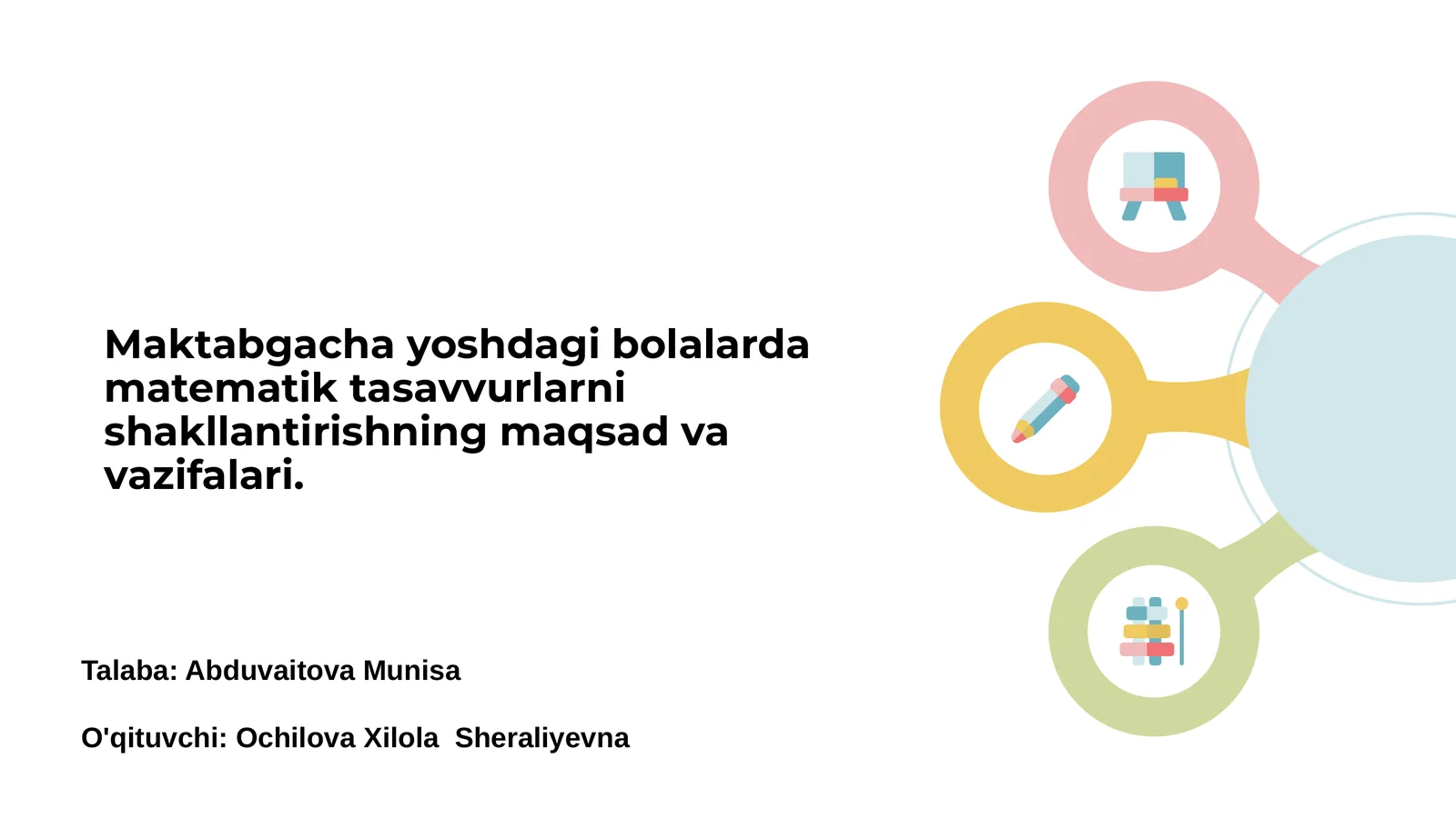 Matematik tasavvurlarni shakllantirish