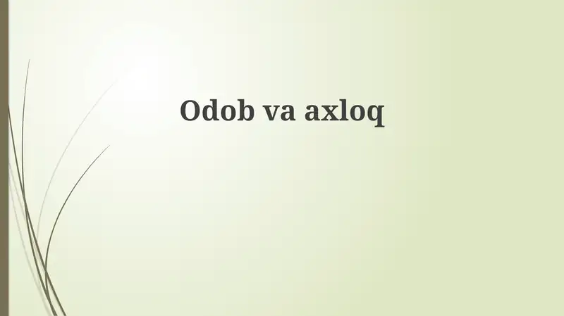Odob va Axloq