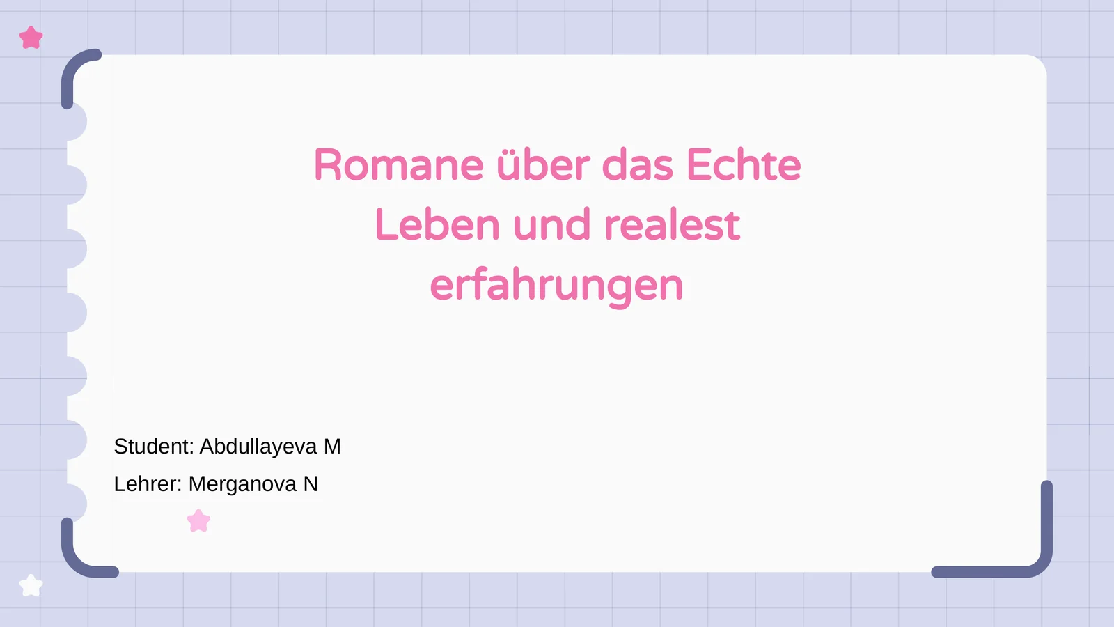 Romane über das echte Leben
