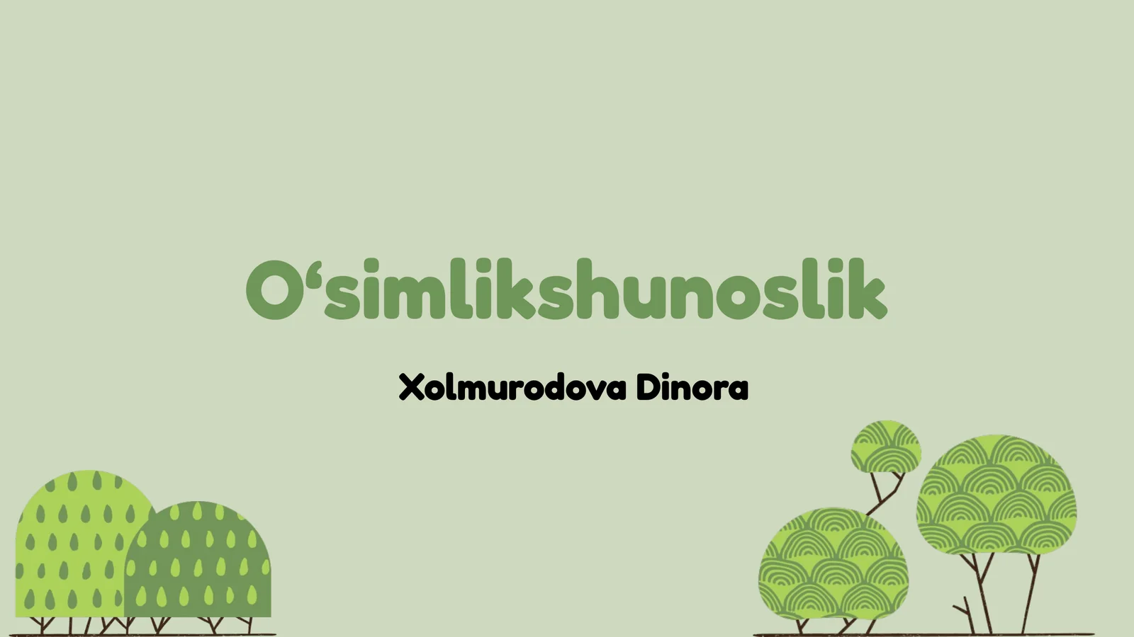 O‘simlikshunoslik