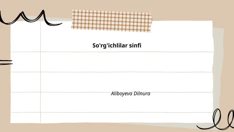 So'rg'ichlilar sinfi