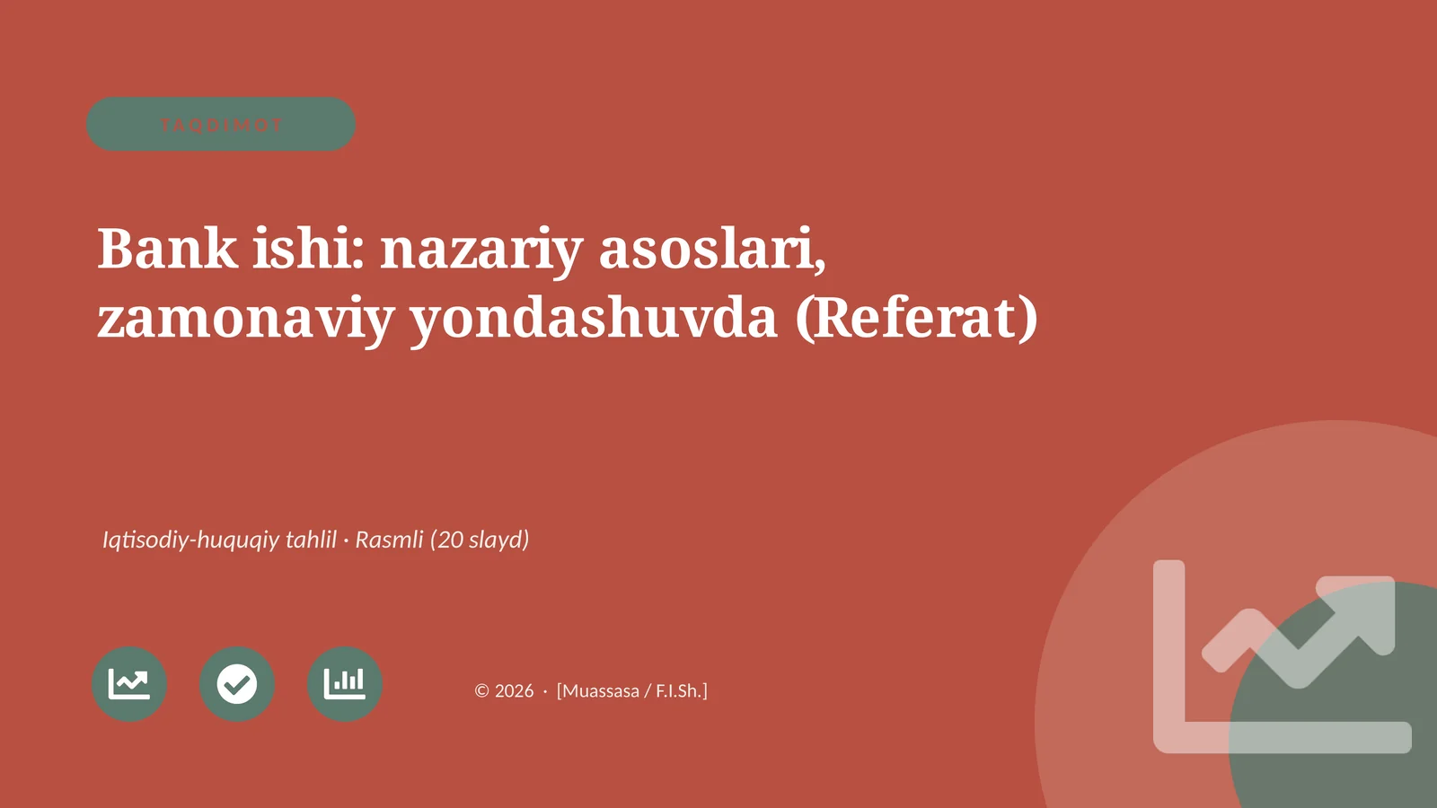 Bank ishi: nazariy asoslari, zamonaviy yondashuvda (Referat)