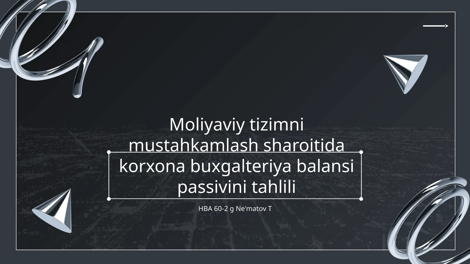 Moliyaviy tizimni mustahkamlash sharoitida korxona buxgalteriya balansi passivini tahlili