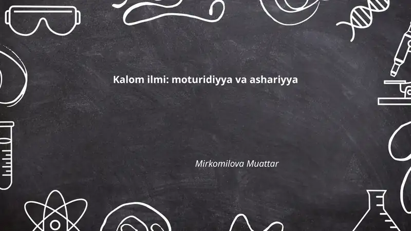 Kalom ilmi: moturidiyya va ashariyya