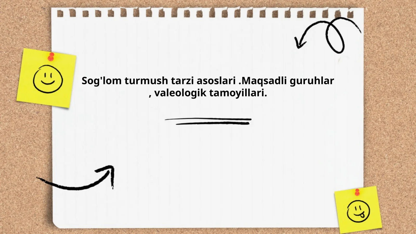 Sog'lom turmush tarzi asoslari