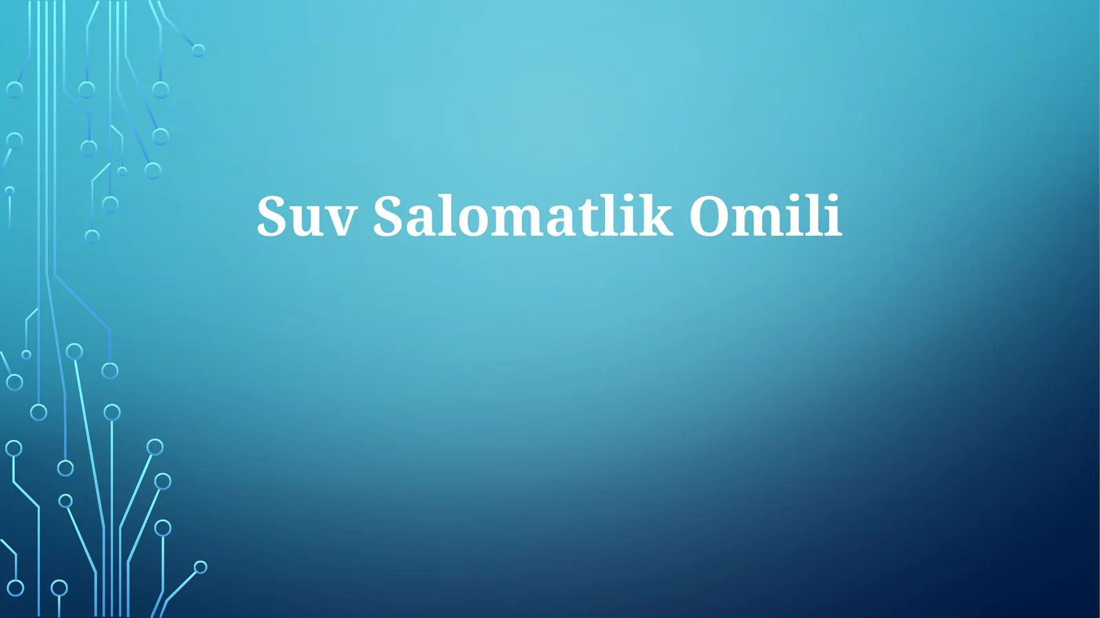Suv Salomatlik Omili