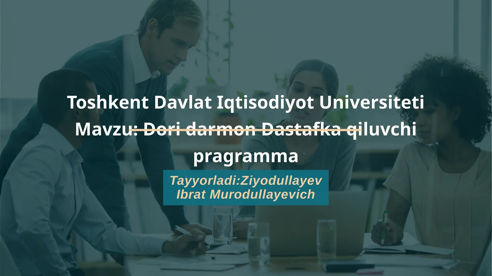 Doridarmon Dastafka qiluvchi programma