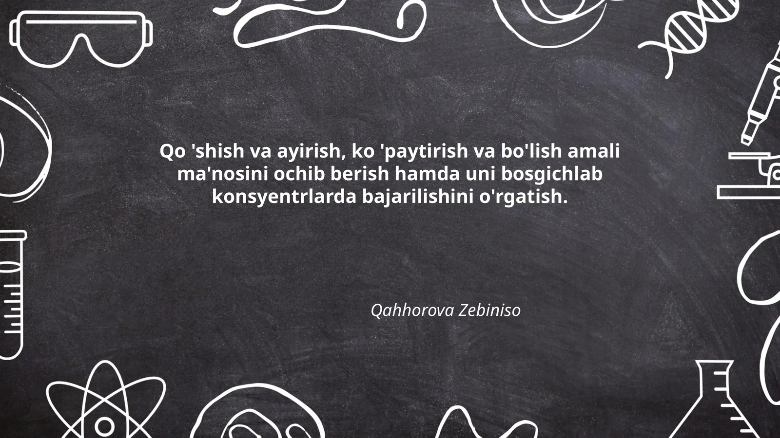 Qo'shish va ayirish, ko'paytirish va bo'lish amali ma'nosini ochib berish hamda uni bosgichlab konsyentrlarda bajarilishini o'rgatish