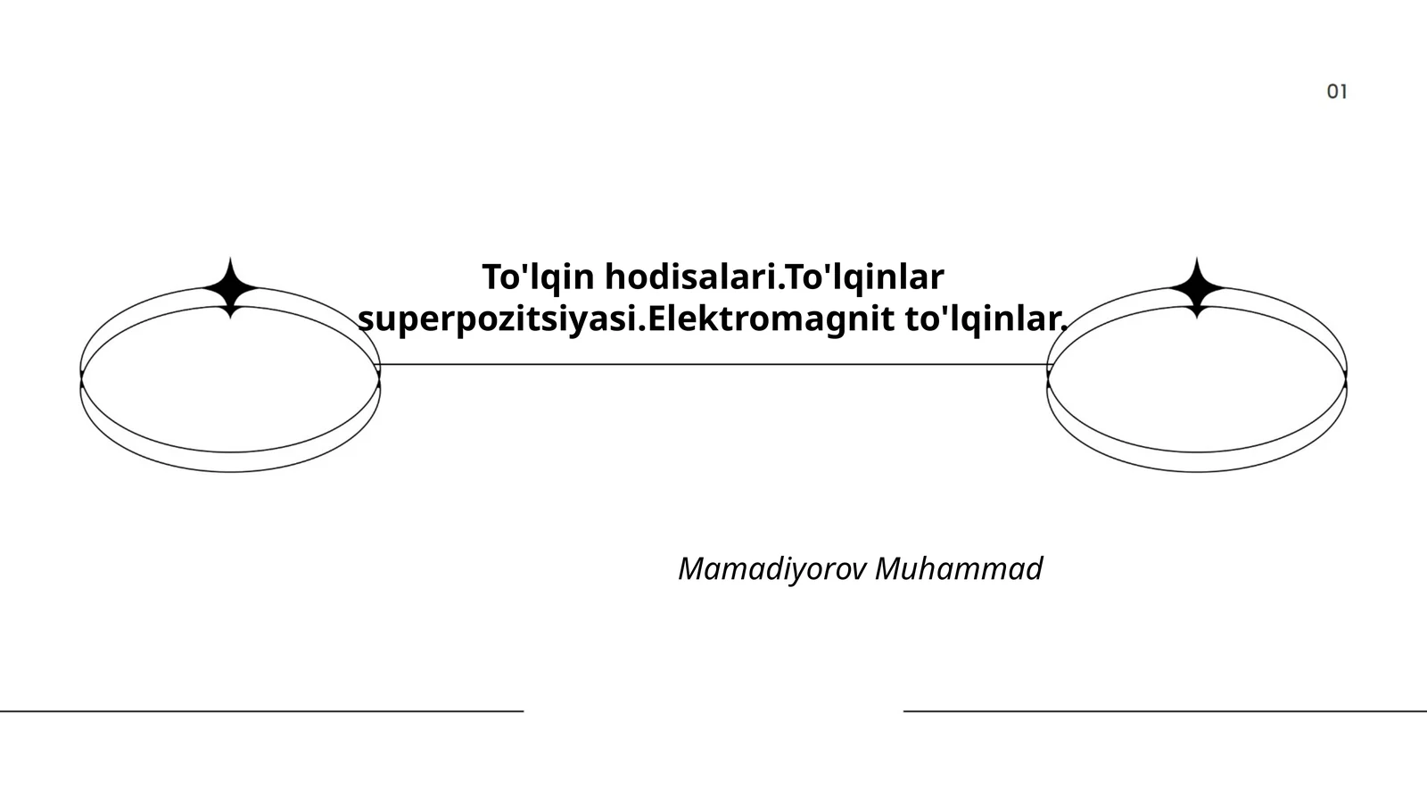 To'lqin hodisalari.To'lqinlar superpozitsiyasi.Elektromagnit to'lqinlar