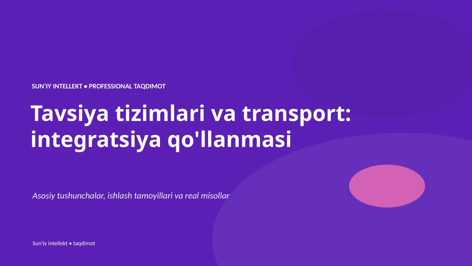 Sun'iy Intellekt va Professional Taqdimot