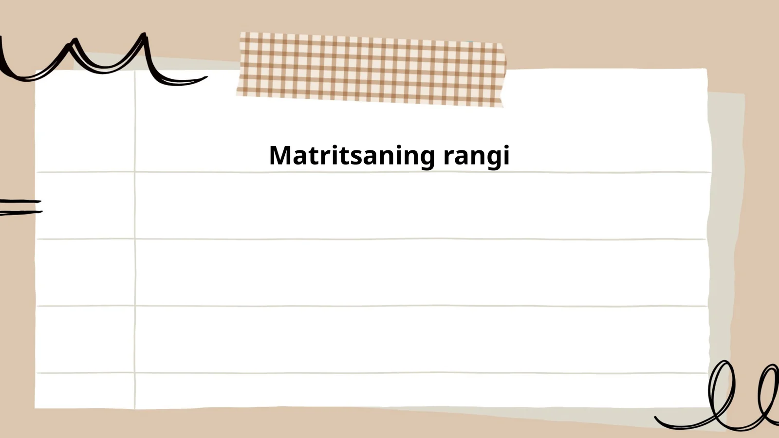 Matritsaning rangi
