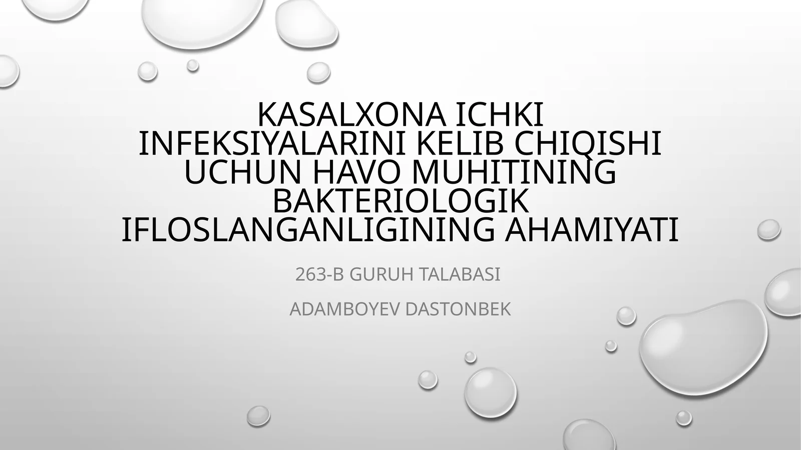 kasakxona ichi infeksiyalari