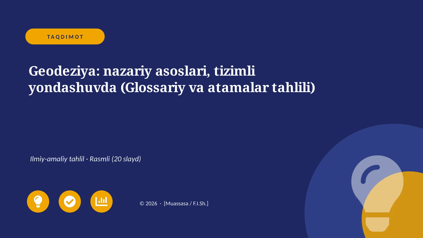 Geodeziya: nazariy asoslari, tizimli yondashuvda (Glossariy va atamalar tahlili)