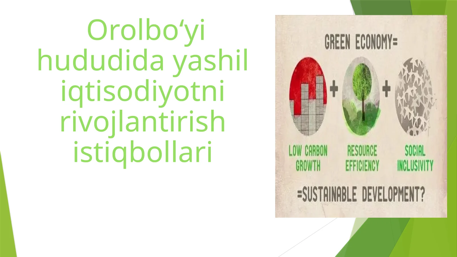 Orolbo‘yihududidayashiliqtisodiyotnirivojlantirishistiqbollari