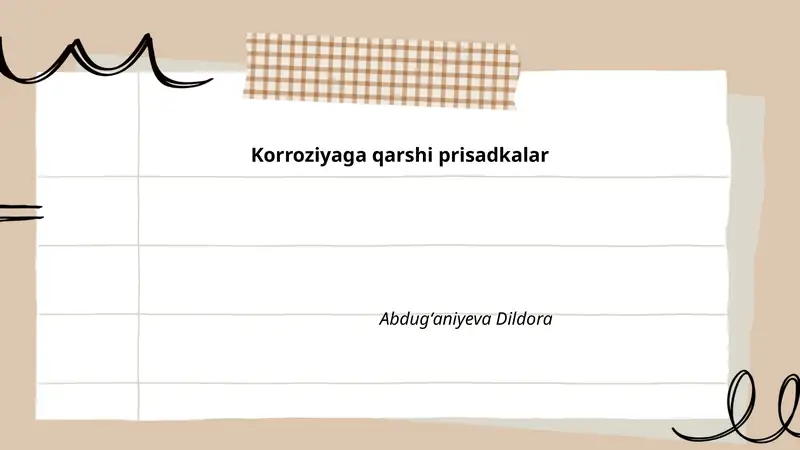 Korroziyaga qarshi prisadkalar