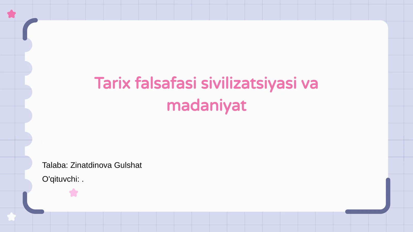 Tarix falsafasi sivilizatsiyasi va madaniyat