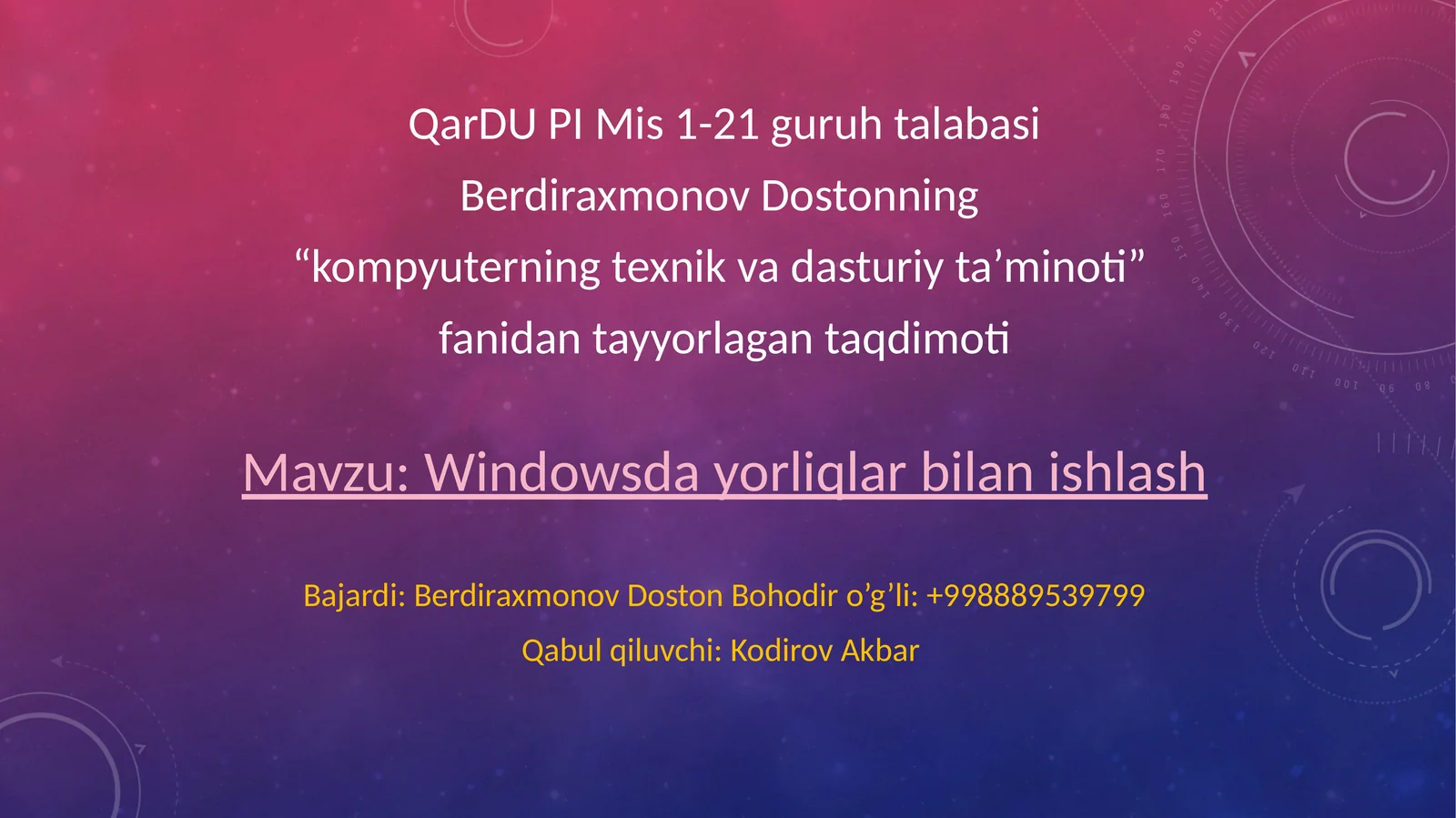 Windowsda tayyorliklar bilan ishlash