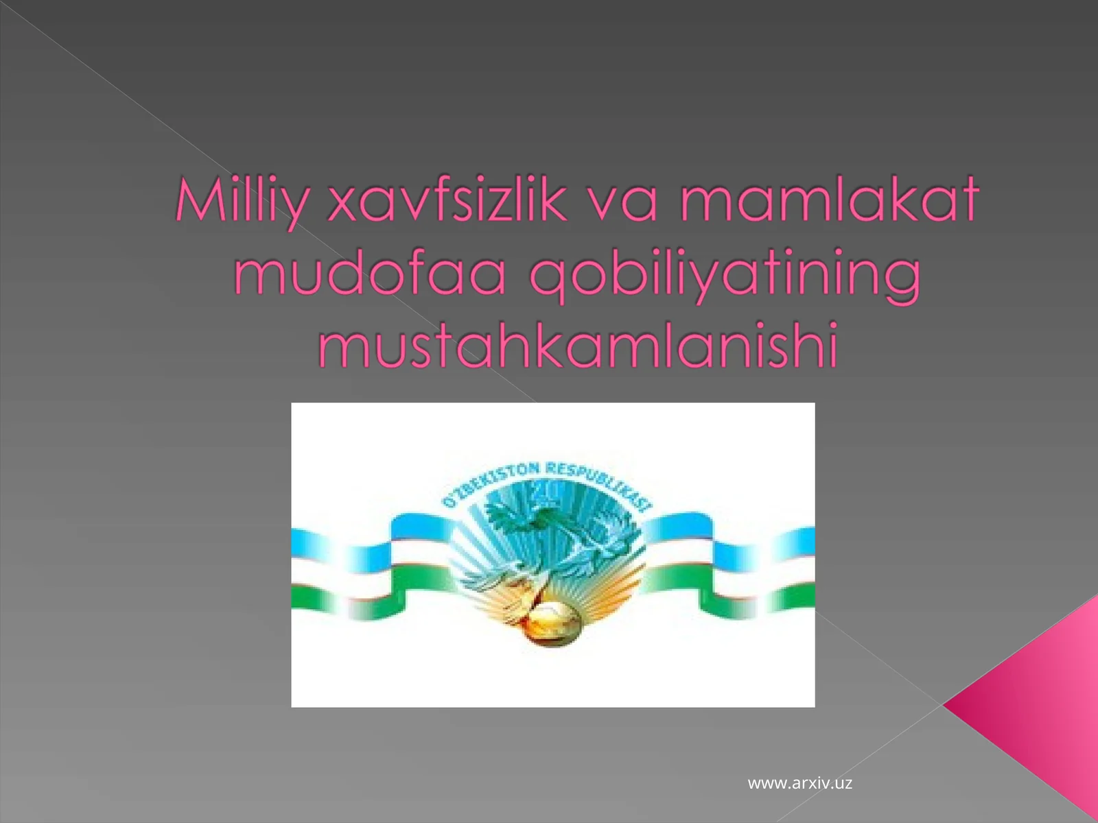 O`zbekiston Qurolli kuchlari – xavfsizlikning tayanchi